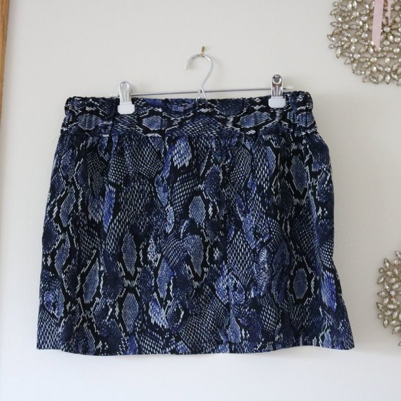 New York & Company Dresses & Skirts - Blue Snakeprint Mini Skirt